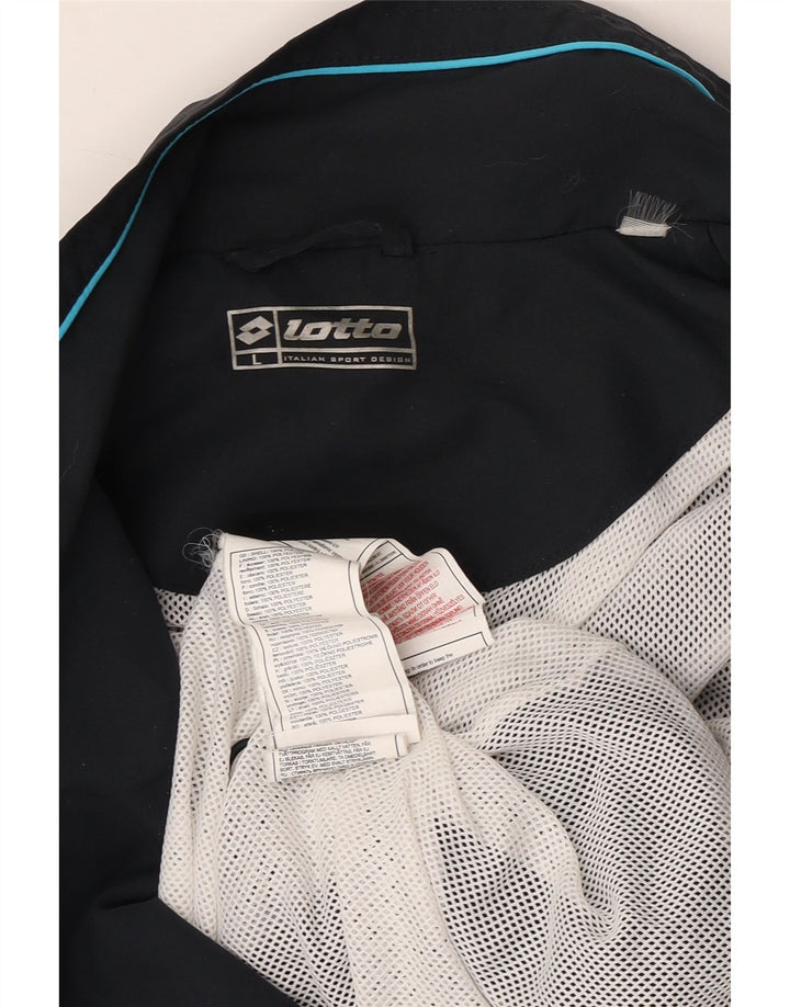 LOTTO Mens Tennis Club Perugia Graphic Trening Top Jachetă mare neagră