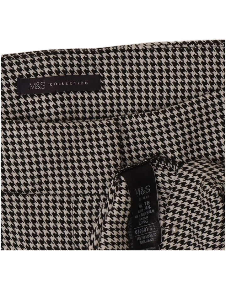Fusta creion pentru femei Marks & Spencer UK 16 Large W32 Grey Houndstooth