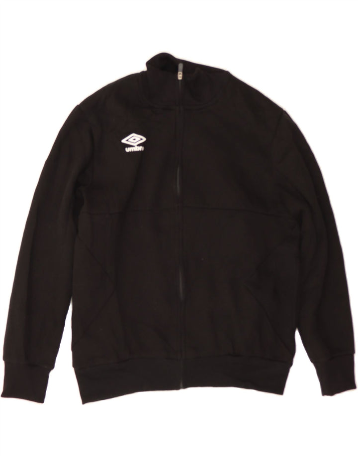 UMBRO Womens Tracksuit Top Jacket UK 14 Medium Black Cotton Vintage Umbro and Second-Hand Umbro from Messina Hembry 