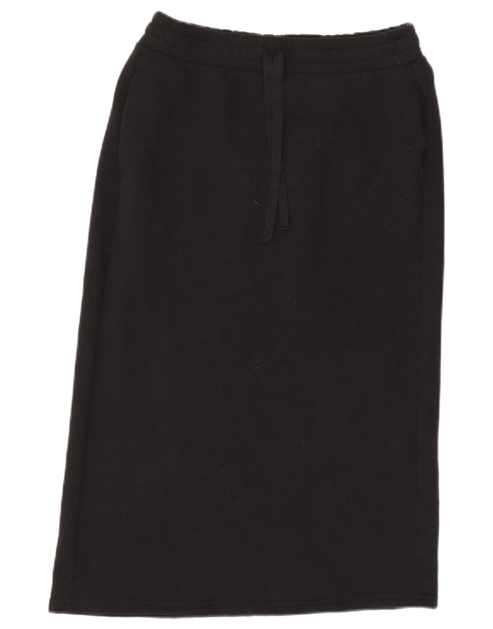 Fusta dreaptă pentru femei Benetton Mic W28 bumbac negru