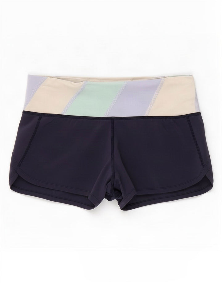 Pantaloni scurți sport Lululemon pentru femei, mici, bleumarin, color block