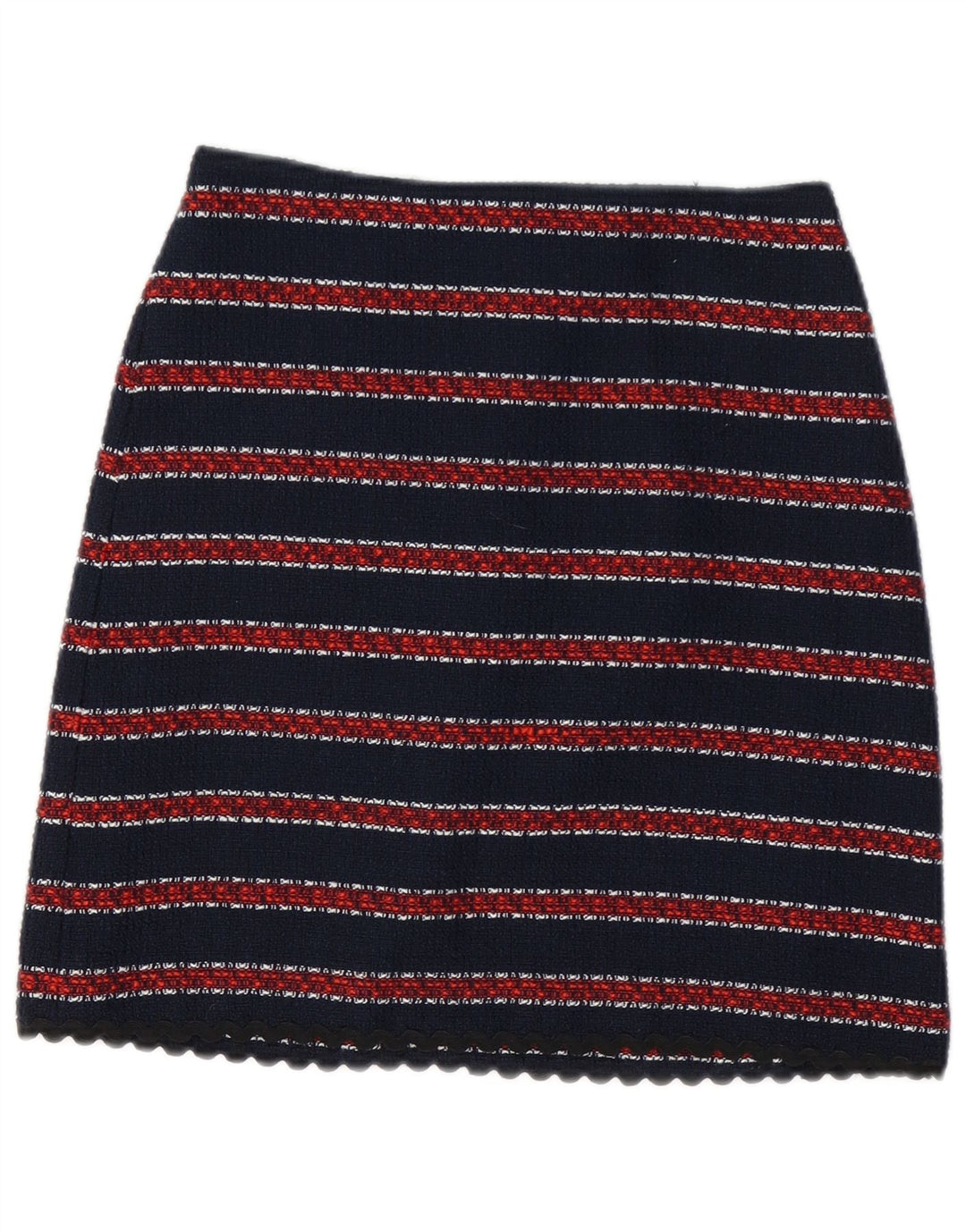 Fusta mini pentru femei WAREHOUSE UK 8 Small W26 Bleumarin Poliester cu dungi