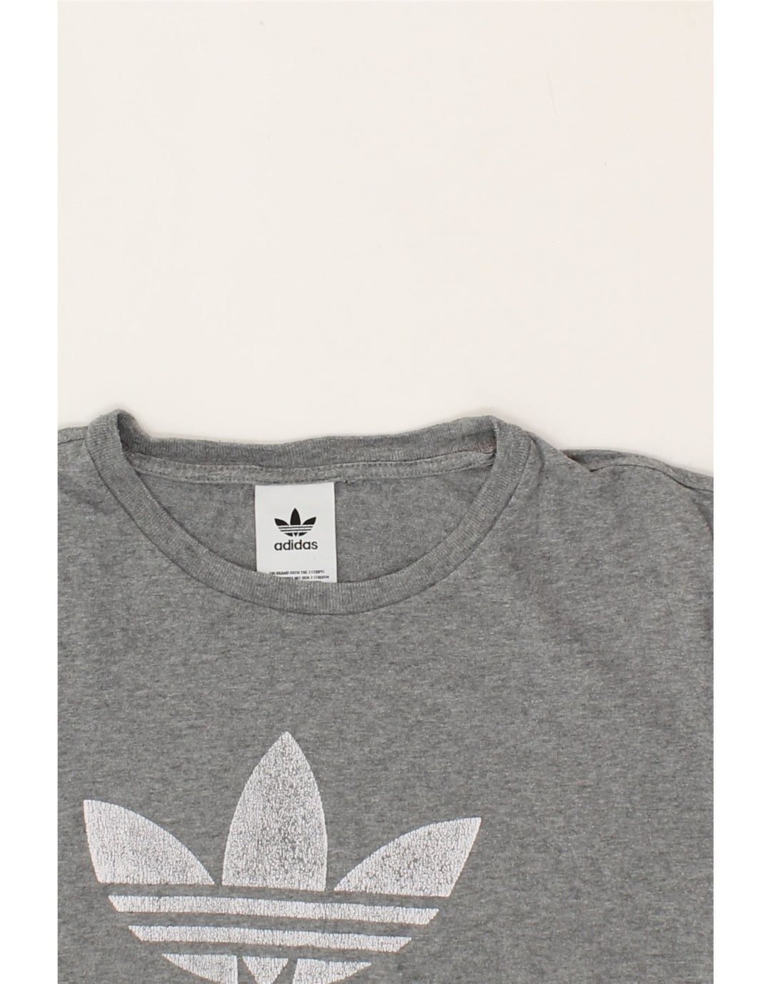 ADIDAS Mens Graphic T-Shirt Top Medium Grey Vintage Adidas and Second-Hand Adidas from Messina Hembry 