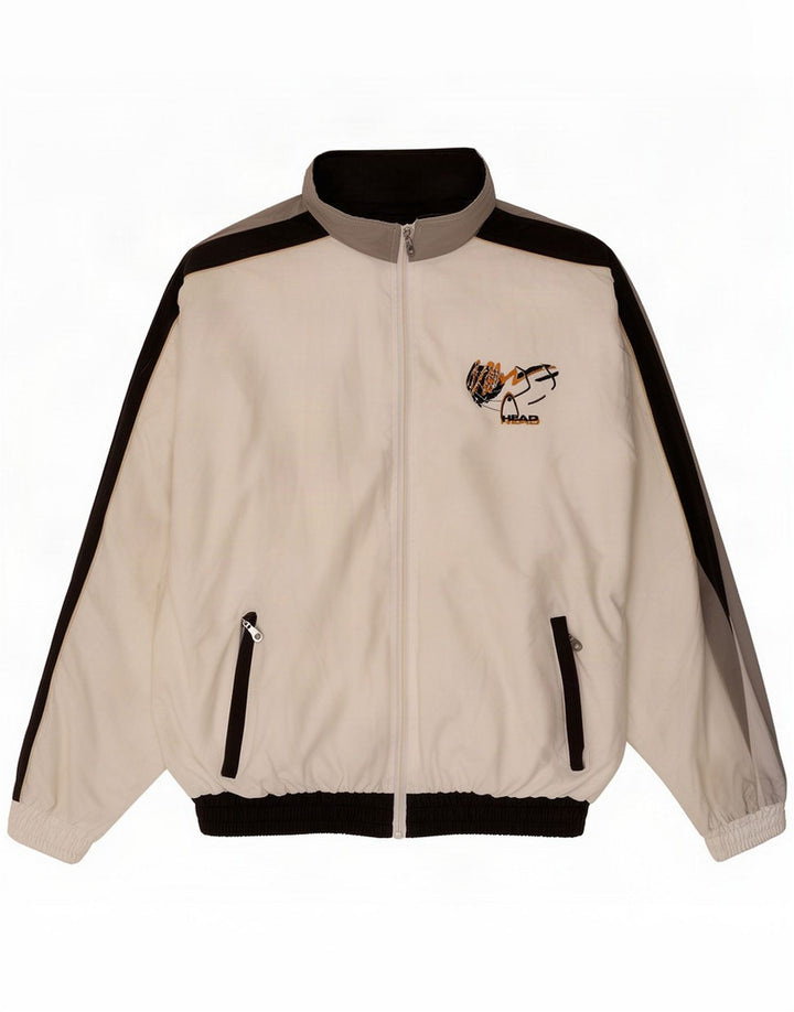 HEAD Trening grafic pentru bărbați Jachetă de top, mare, alb, poliester color bloc