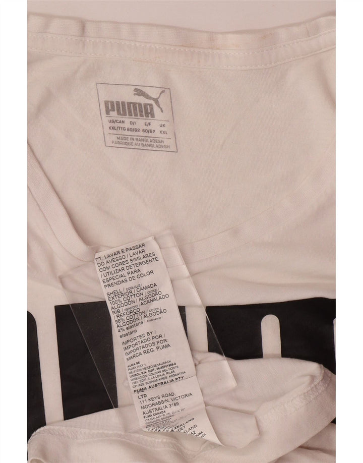 Tricou grafic PUMA pentru bărbați Top 2XL bumbac alb