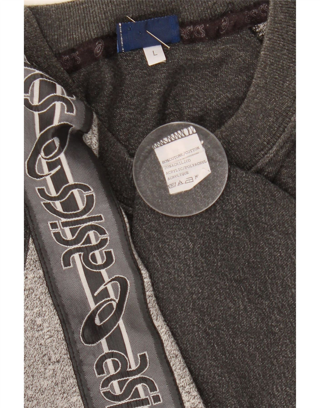 Tricou grafic Asics pentru bărbați Top mare din bumbac cu pete gri