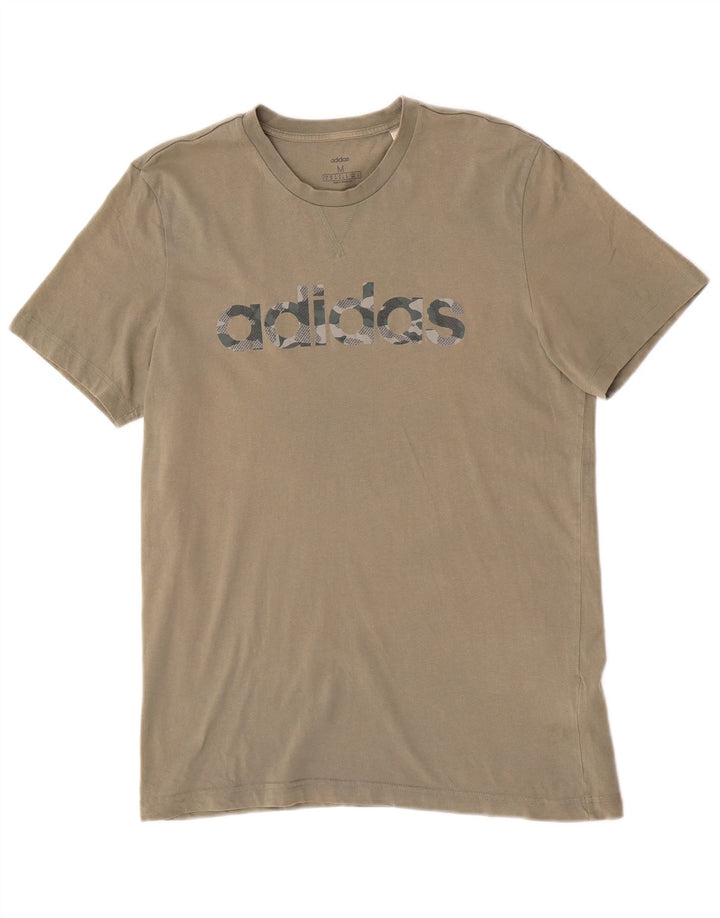 Tricou grafic pentru bărbați Adidas Top Mediu Kaki Bumbac