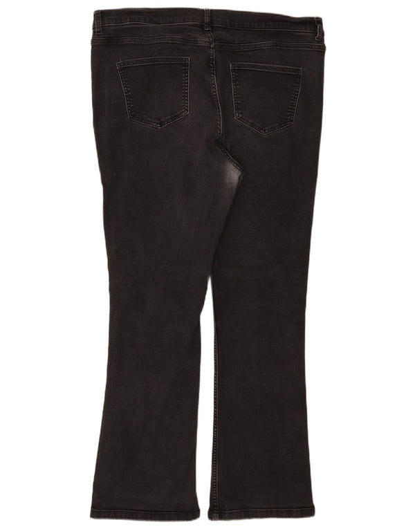 Marks & Spencer blugi subțiri bootcut pentru femei UK 18 XL W40 L28 bumbac negru