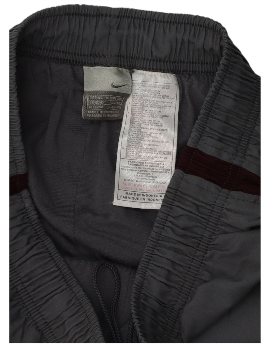 Pantaloni de vânt pentru bărbați Nike UK 45/46 XL Gri poliester color bloc