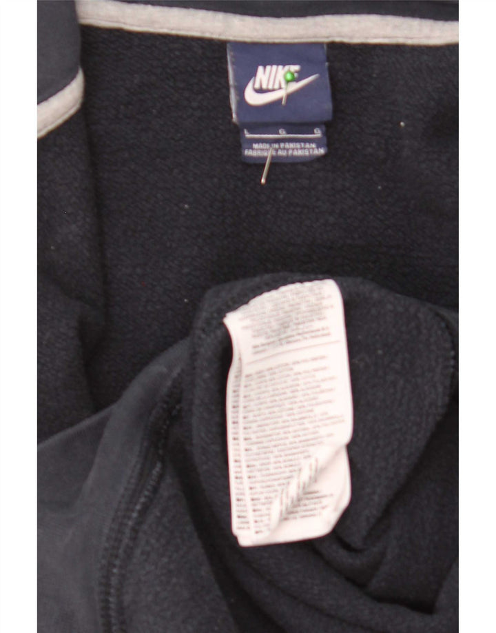 Pulover Nike pentru bărbați, cu fermoar, bumbac, albastru