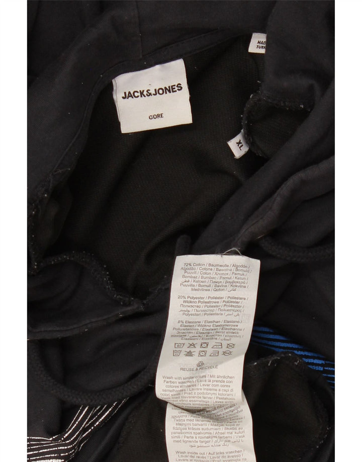 JACK & JONES Pulover grafic pentru bărbați XL bumbac negru