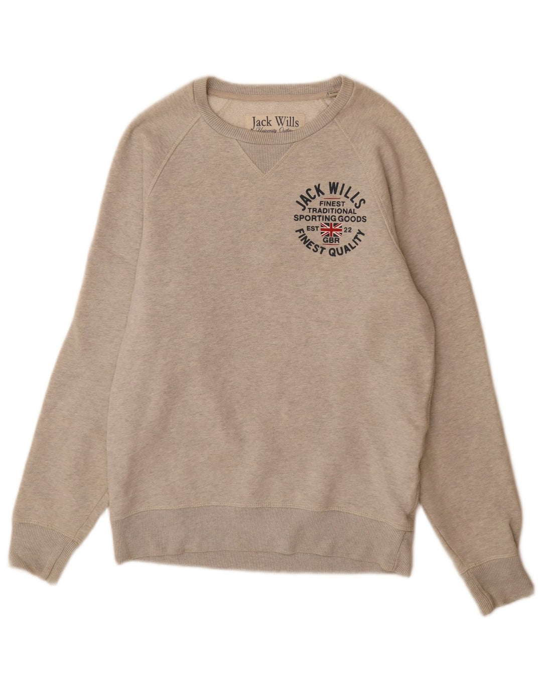Pulover Jack Wills pentru bărbați cu grafică, bumbac cu pete mici, gri