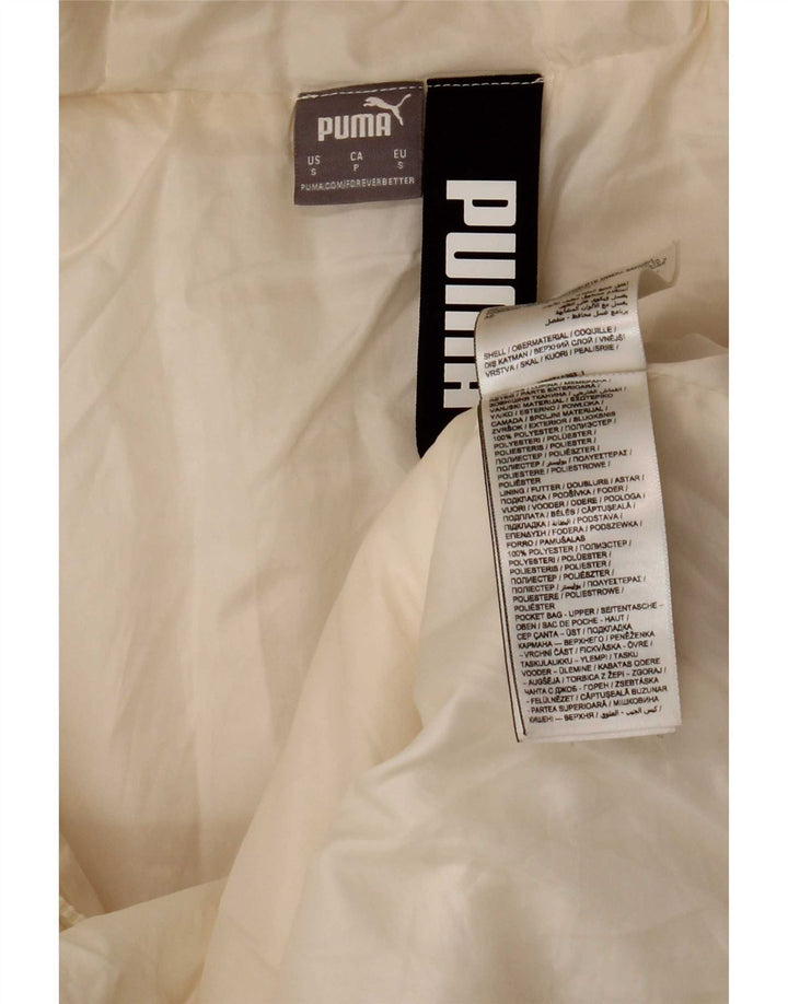Jachetă căptușită cu glugă Puma pentru femei UK 10 Poliester alb mic