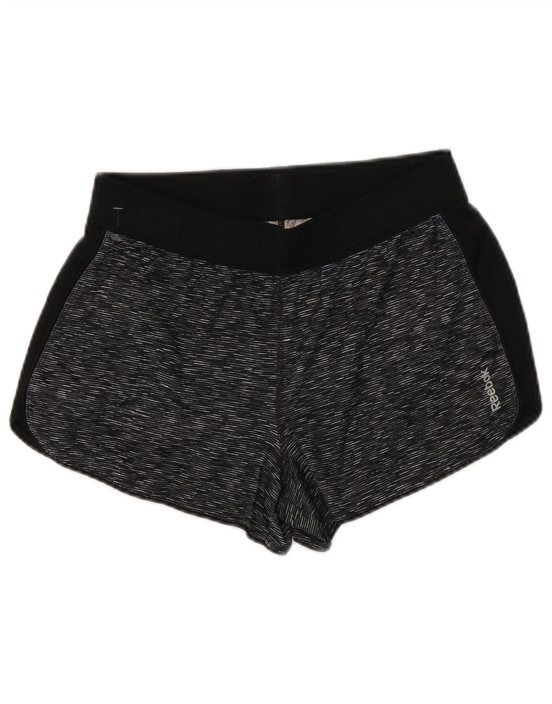 Pantaloni scurti sport REEBOK pentru femei UK 10 Small Gri Flecked Poliester