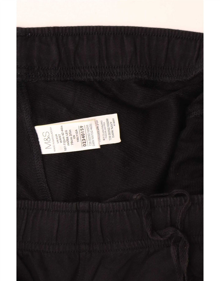 Pantaloni de trening pentru bărbați Marks & Spencer, bumbac negru 2XL