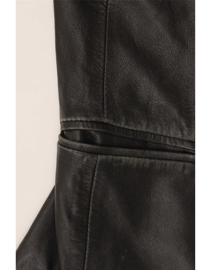 Jachetă de piele pentru femei International Concepts US 6 Medium Black