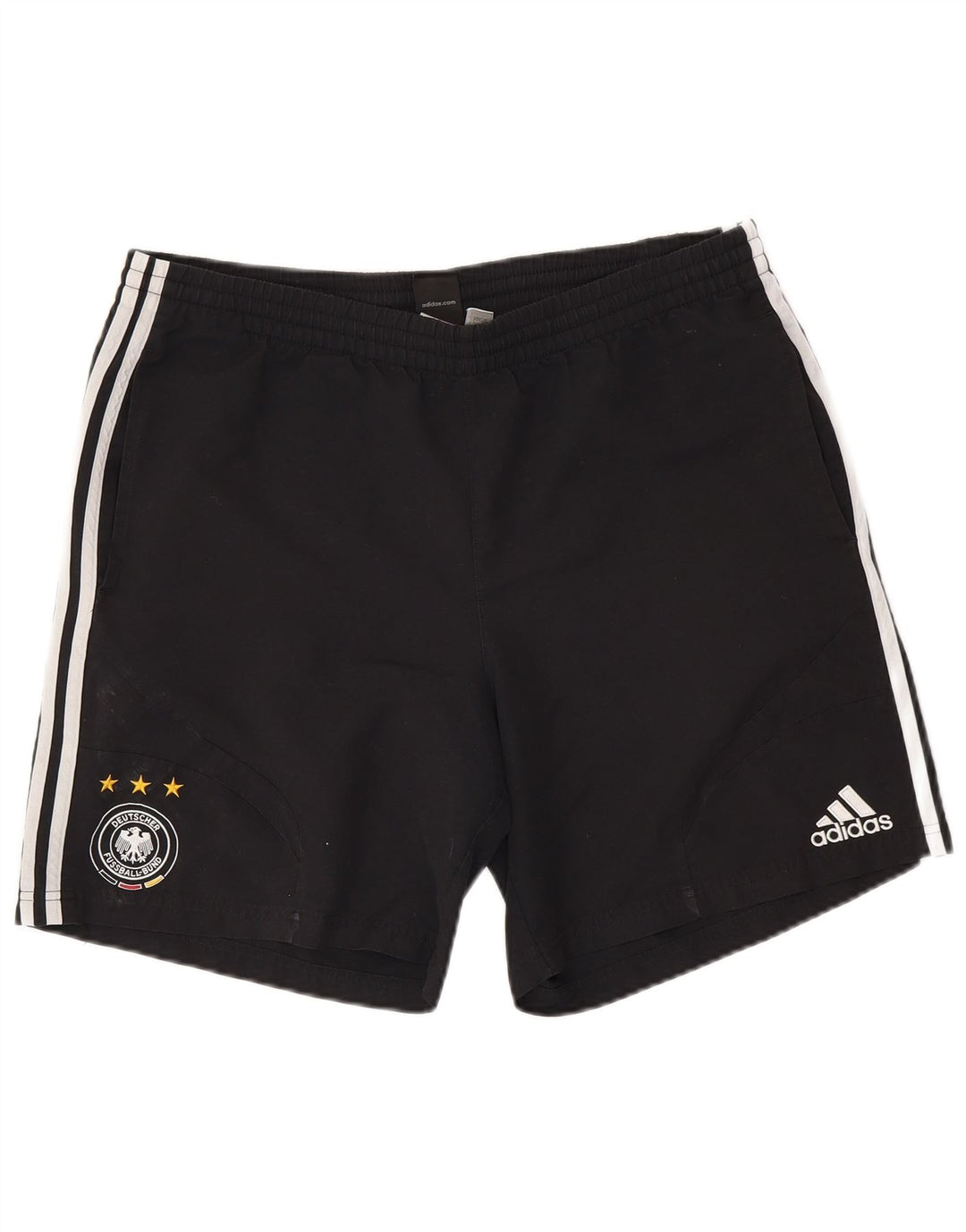 Pantaloni scurți sport ADIDAS Deutscher Fussball Bund, mari, negru, poliester