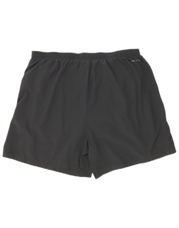 Pantaloni scurți sport Nike Dri Fit pentru bărbați, gri mediu, poliester color bloc