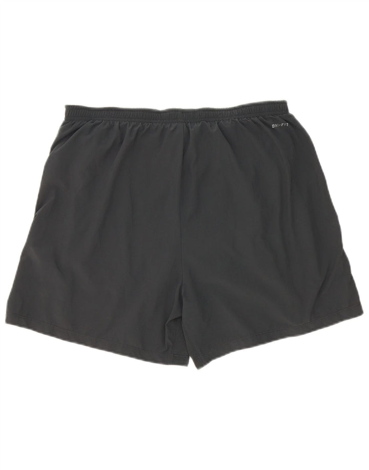 Pantaloni scurți sport Nike Dri Fit pentru bărbați, gri mediu, poliester color bloc