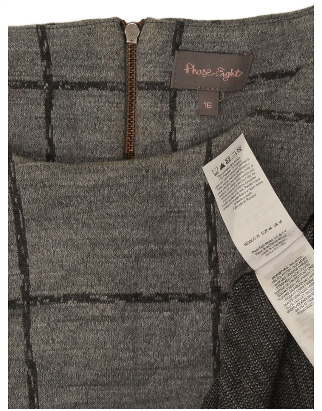 Rochie schimbătoare pentru femei Phase Eight, cu mâneci 3/4, UK 16, mare, gri acrilic
