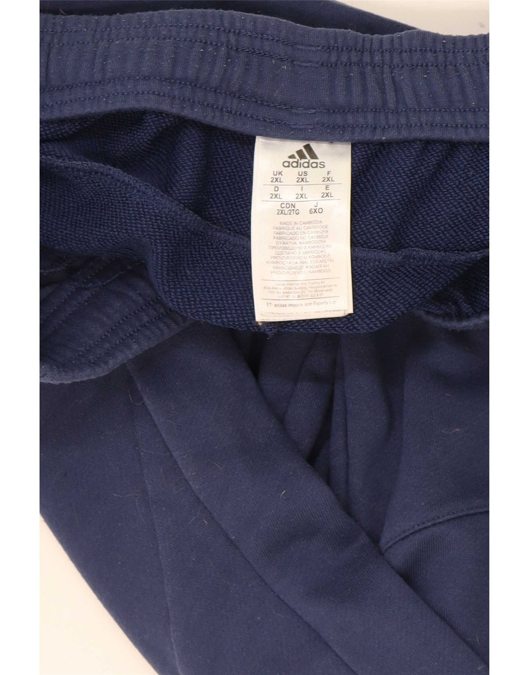 Pantaloni de trening pentru bărbați Adidas Pantaloni de jogging 2XL poliester bleumarin