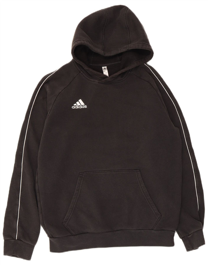 Pulover Adidas pentru bărbați, bumbac mediu negru