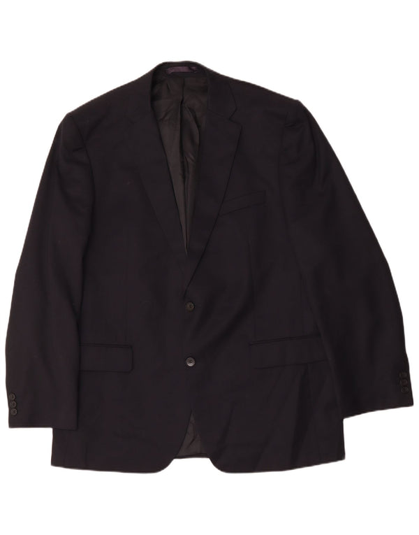 Jachetă pentru bărbați Marks & Spencer, lungă cu 2 nasturi, UK 44 XL bleumarin