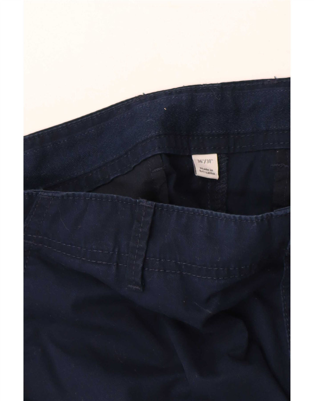 Pantaloni cargo subțiri pentru bărbați Marks & Spencer L36 L31 Bumbac bleumarin