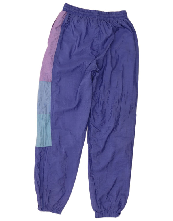 Pantaloni de trening pentru bărbați vintage Pantaloni de jogging Mic Violet Colorblock Nylon