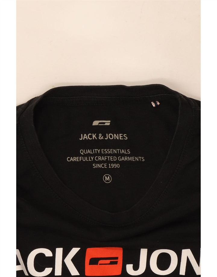Tricou grafic Jack & Jones pentru bărbați Top mediu negru