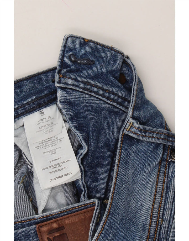 G-STAR Womens Midge Straight Jeans W26 L32 Blue Cotton Vintage G-Star and Second-Hand G-Star from Messina Hembry 