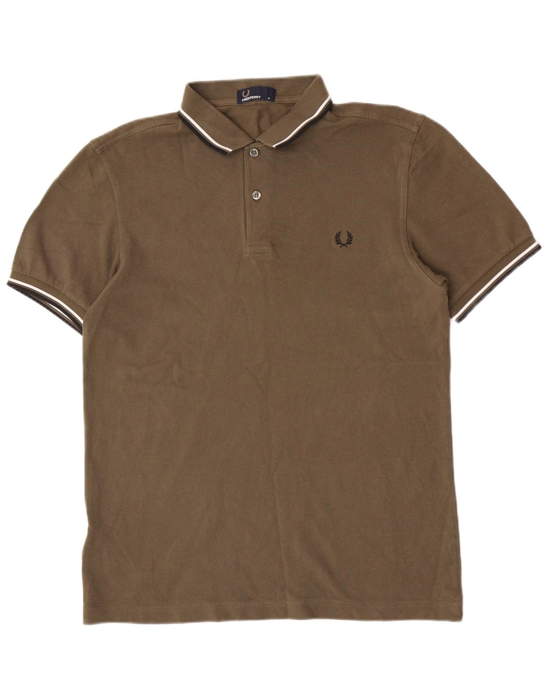 Cămașă polo Fred Perry pentru bărbați, bumbac kaki mediu