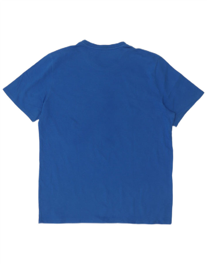 Tricou grafic Calvin Klein pentru bărbați Top din bumbac albastru mediu