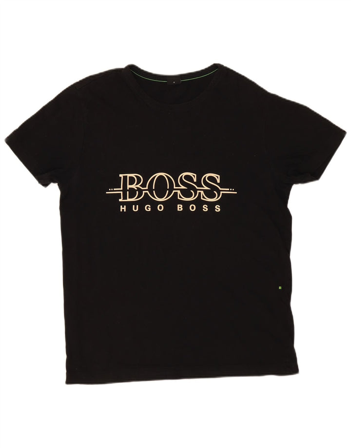 Tricou grafic pentru bărbați Hugo Boss Top Medium Black Bumbac