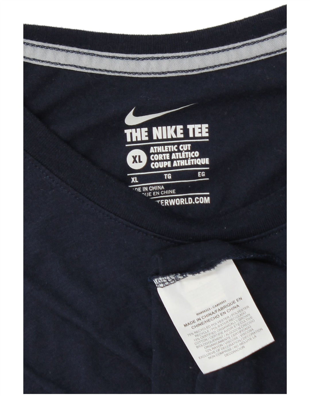 Tricou cu croi atletic Nike pentru bărbați Top XL bleumarin poliester color bloc