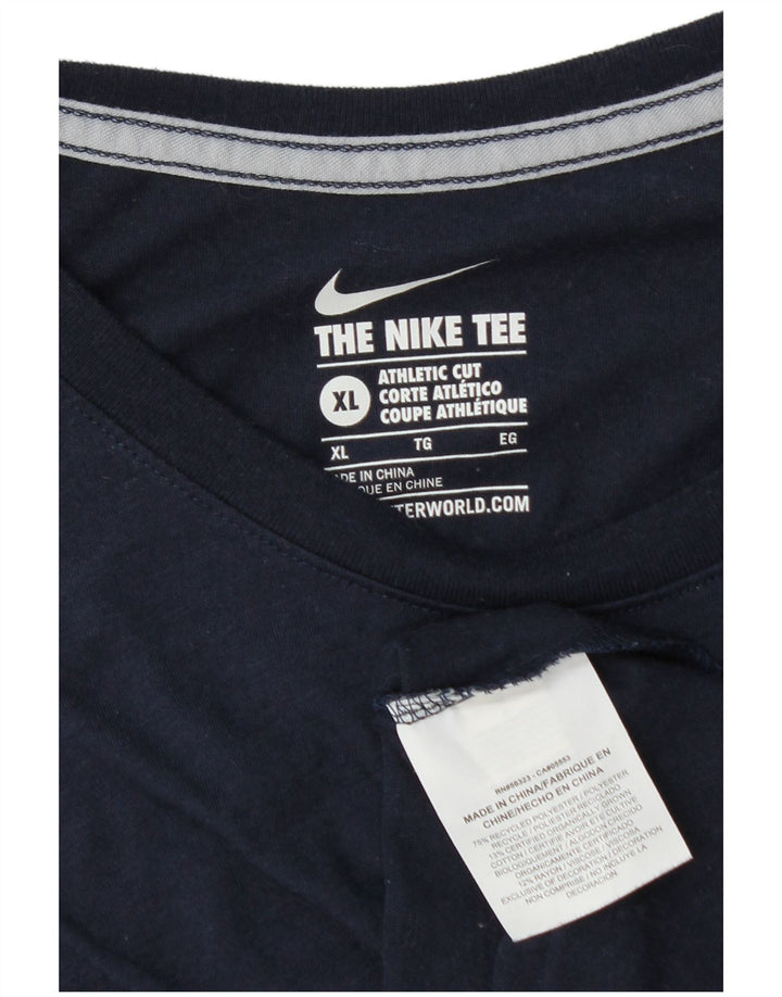 Tricou cu croi atletic Nike pentru bărbați Top XL bleumarin poliester color bloc