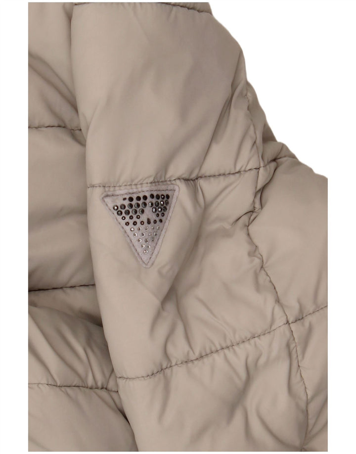 Jachetă căptușită pentru femei GUESS UK 16, mare, bej, poliester