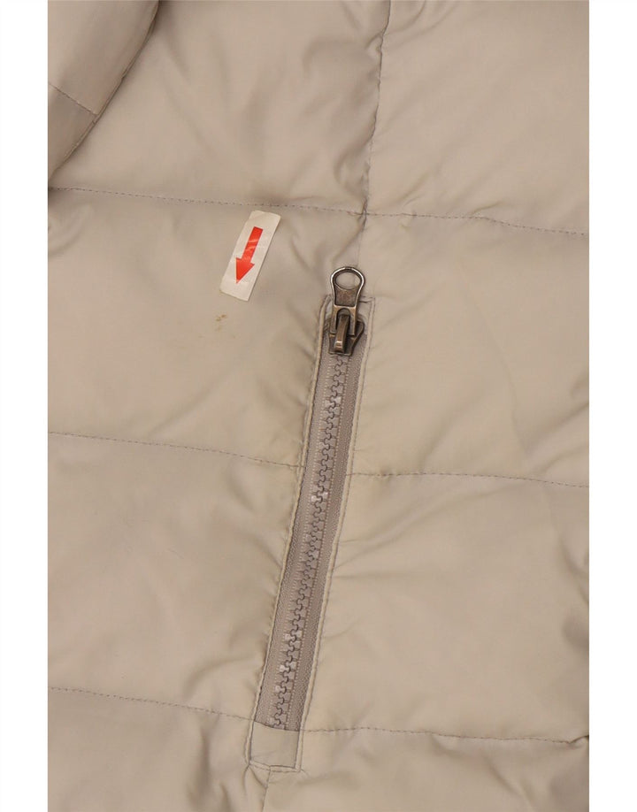 Jachetă căptușită cu glugă pentru femei Best Company UK 14 Medium White Nylon