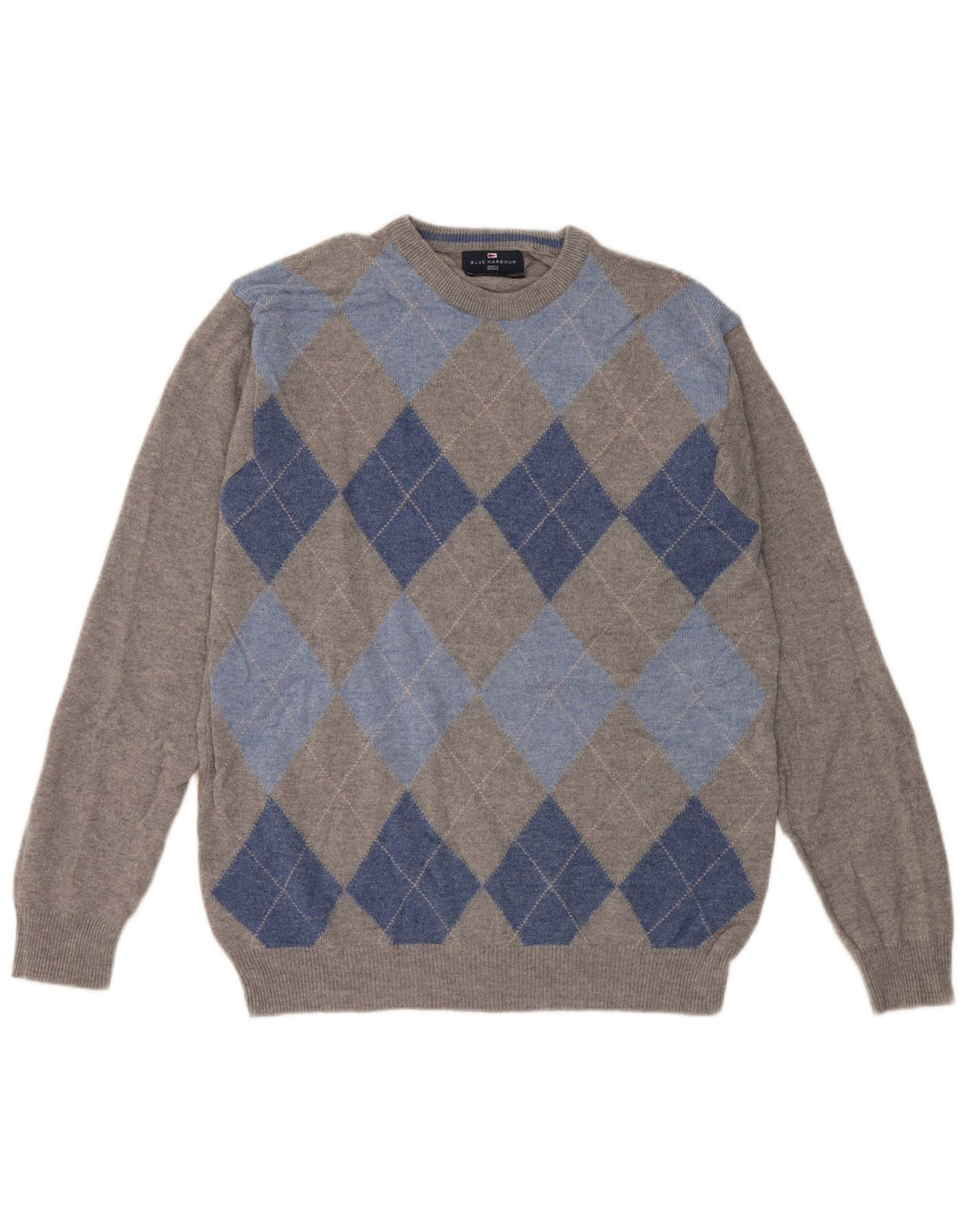 Pulover pentru bărbați Marks & Spencer cu decolteu rotund, UK 38/40, gri mediu