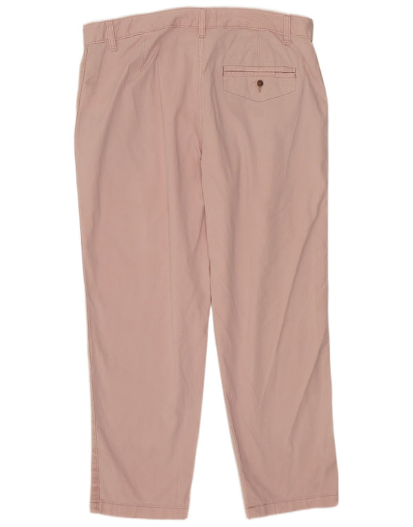 Marks & Spencer Womens Straight Chino Trousers UK 16 Large W36 L26 Pink