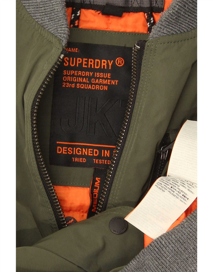 Jachetă Bomber Superdry pentru bărbați UK 38 Medium Green Colorblock Poliester