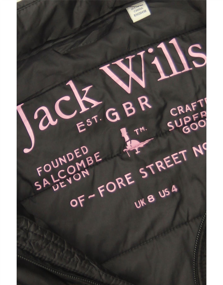 Jack Wills Jachetă căptușită pentru femei UK 8 Small Poliamidă neagră