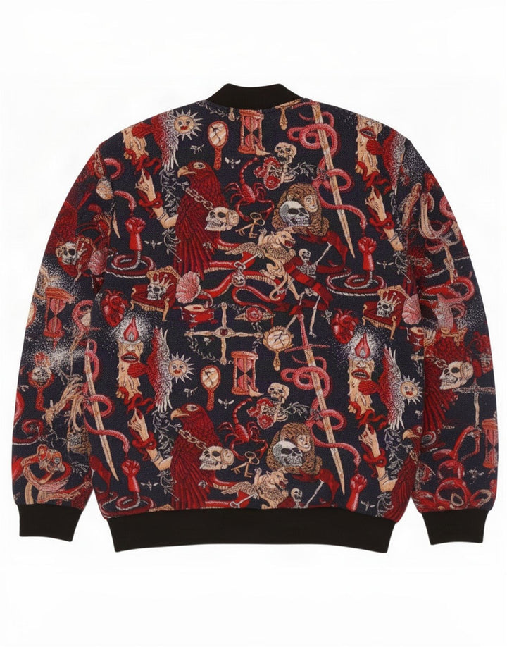 Jachetă bomber cu model abstract pentru bărbați Zara UK 42 XL poliester multicolor