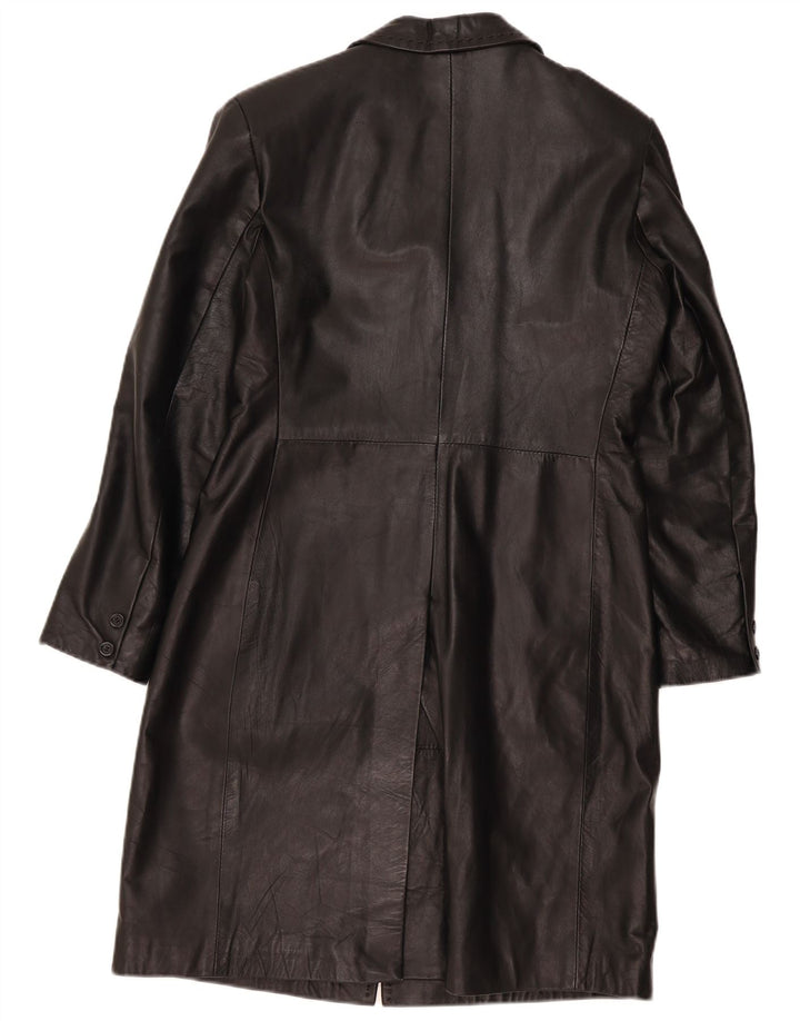 Palton din piele vintage pentru femei IT 48 XL din piele neagră