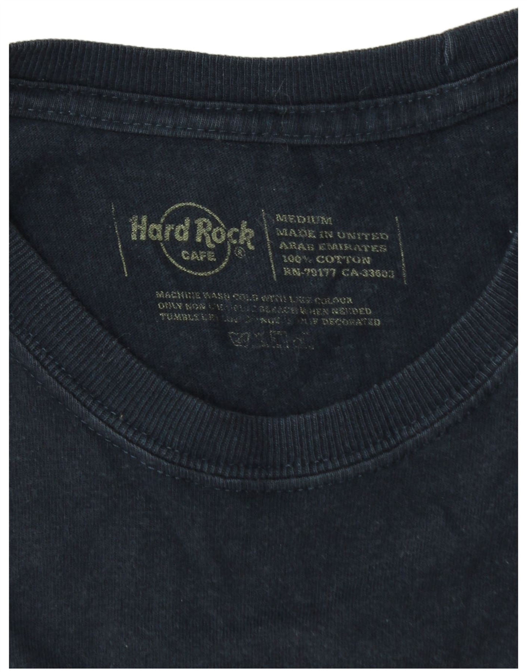 Tricou grafic Barcelona Hard Rock pentru bărbați Top mediu din bumbac bleumarin