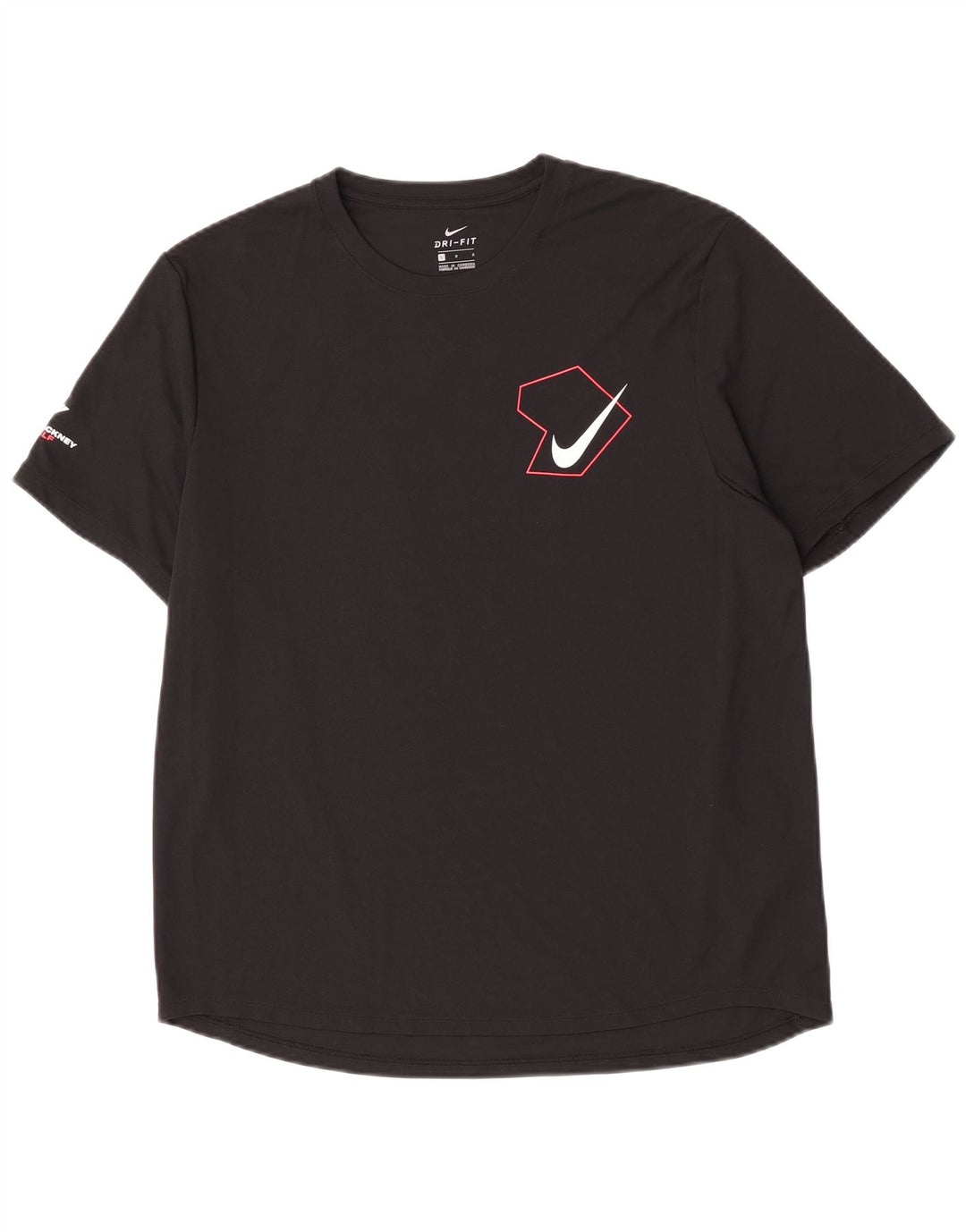 Tricou grafic Nike Dri Fit pentru bărbați Top mare din poliester negru