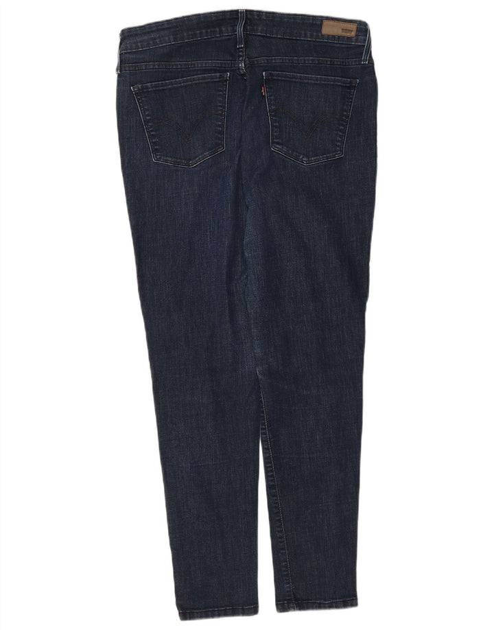 Jeans skinny Levi's pentru femei cu jambiere W32 L30 bleumarin