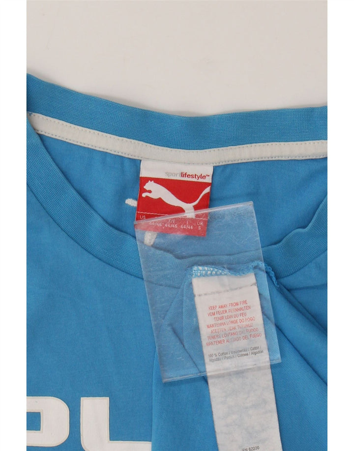 Tricou grafic PUMA pentru bărbați Top mic, albastru, bumbac