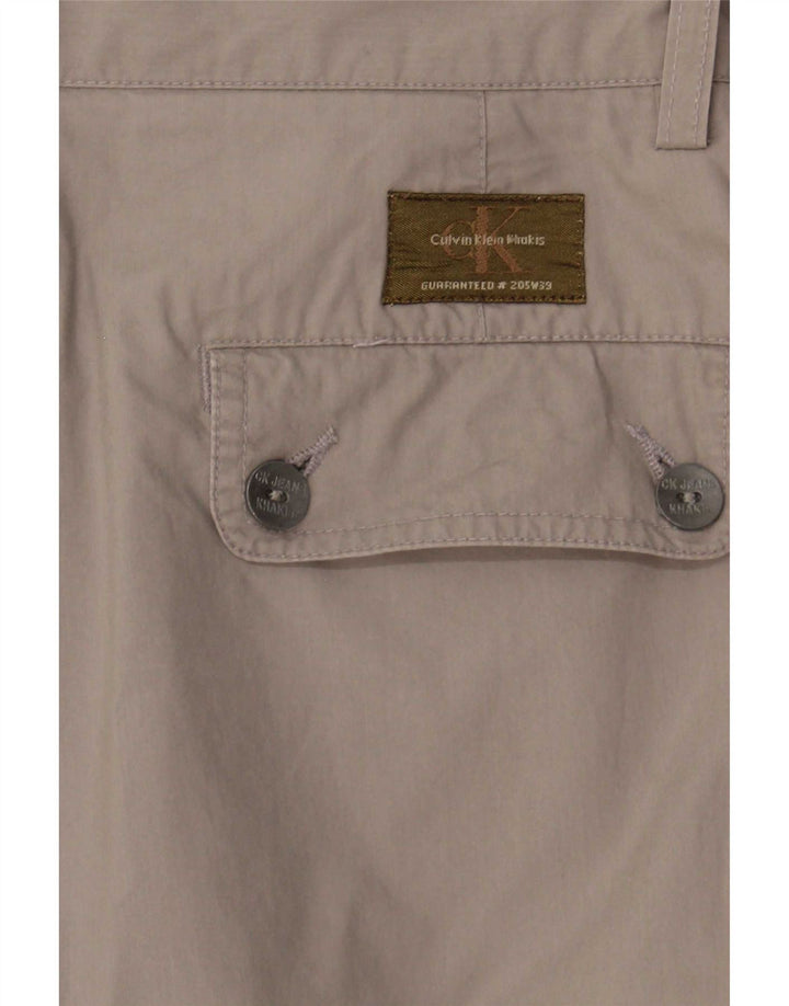 Pantaloni cargo drepti Calvin Klein pentru femei W29 L32 bumbac gri
