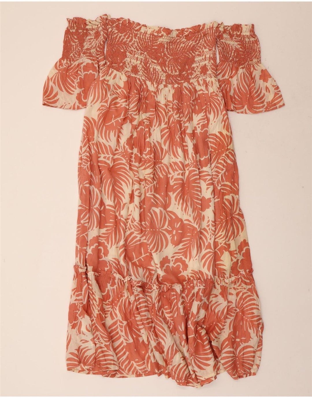 Rochie de damă PEPE JEANS cu umăr dezactivat UK 8 mic roz, viscoză florală